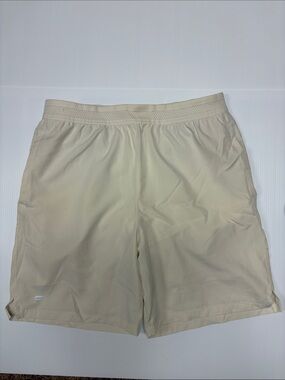 Men's Fabletics lined Ivory Athletic Shorts - Lightweight Performance